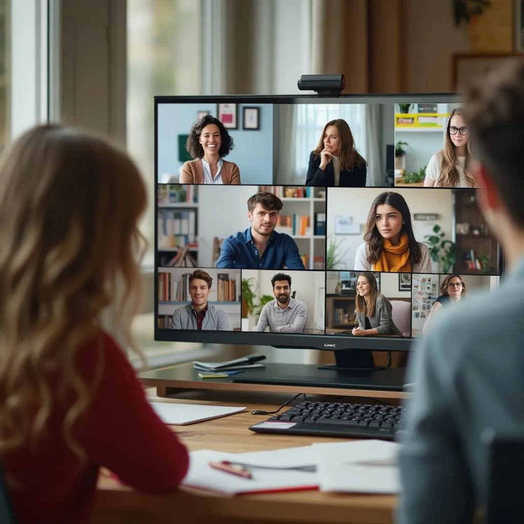 Online German learning session